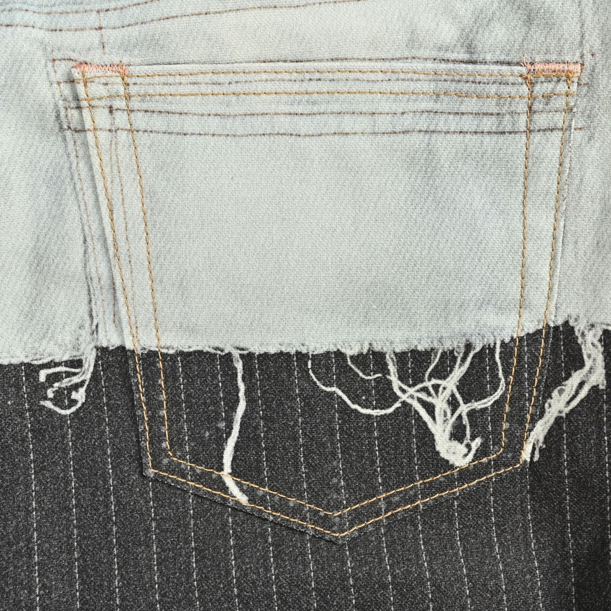 Blue Denim Two-Tone Straight - Men's