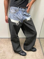 Blue Denim Two-Tone Straight - Men's