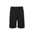 Black Jersey Contrast Stripe Drawstring - Men's
