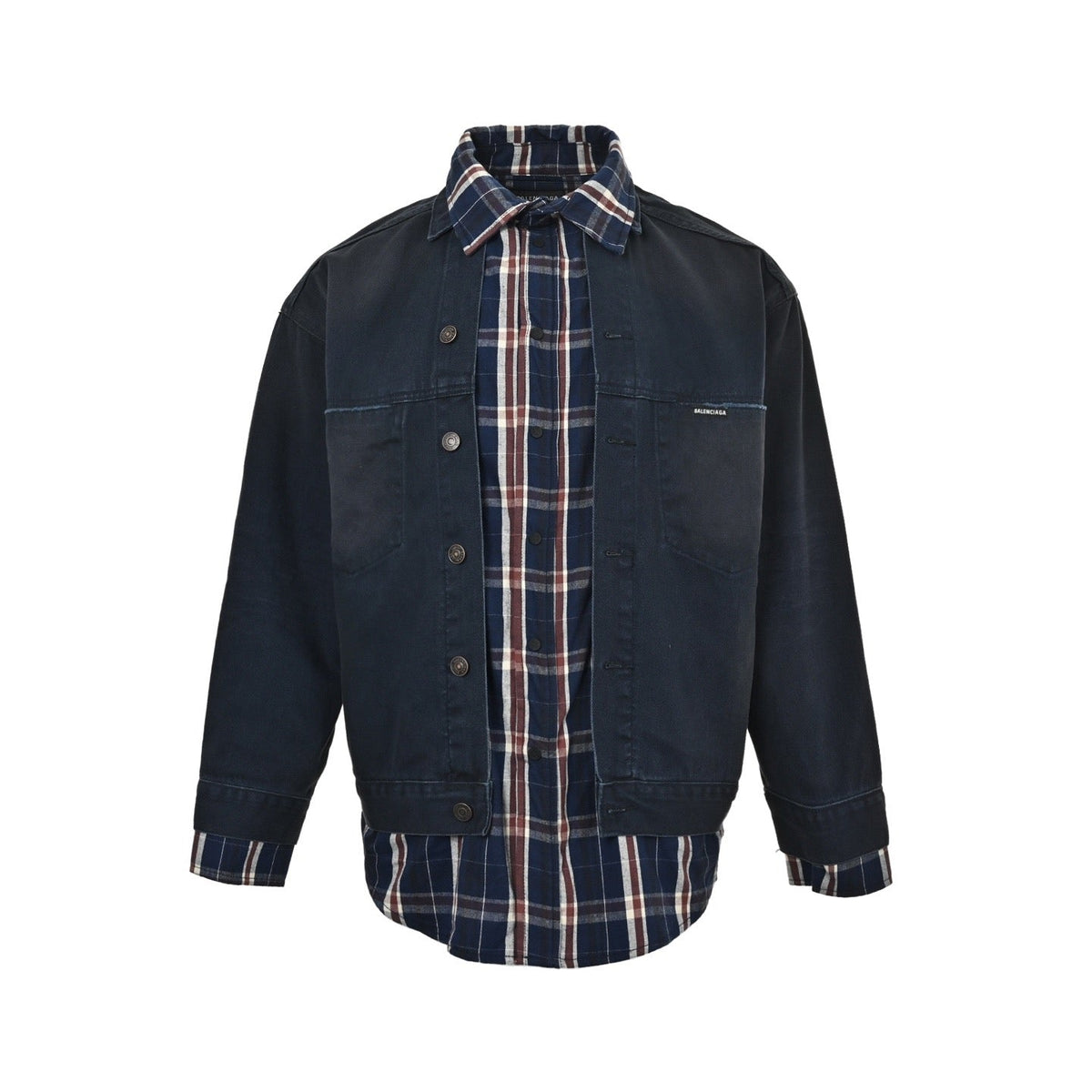 Navy Cotton Panelled Blouson - Men's