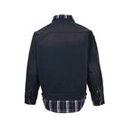 Navy Cotton Panelled Blouson - Men's