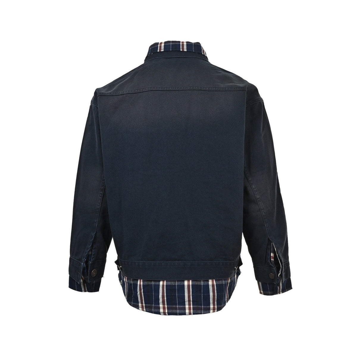 Navy Cotton Panelled Blouson - Men's
