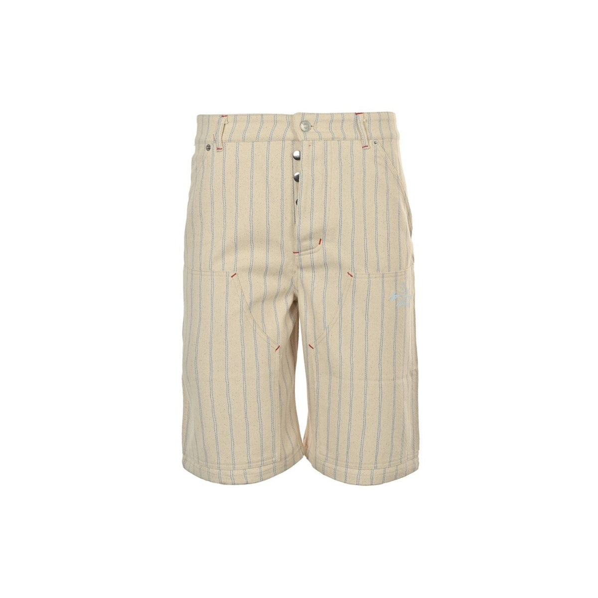 Cream Cotton Striped Straight - Men's