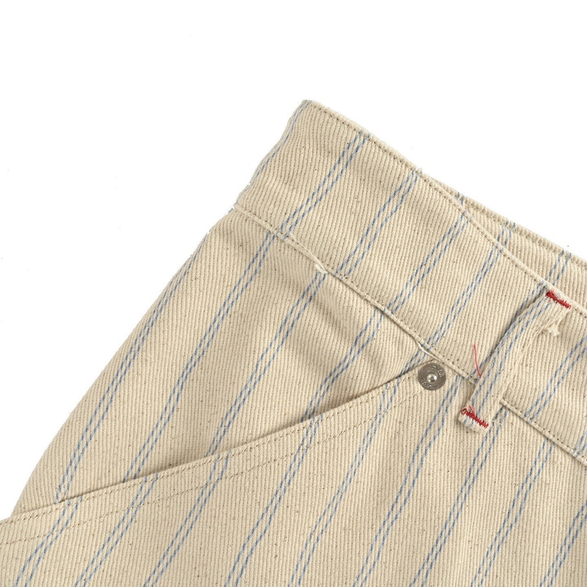 Cream Cotton Striped Straight - Men's