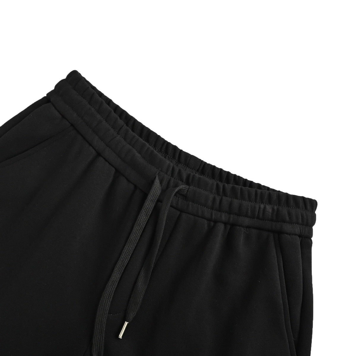 Black Cotton Side Patch Drawstring - Men's