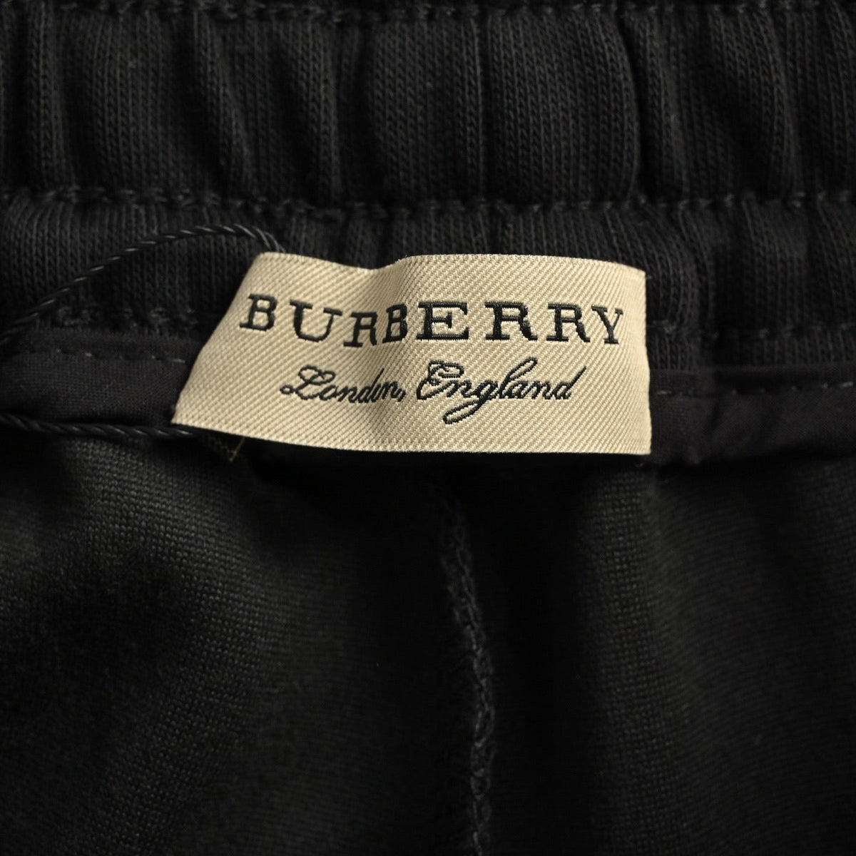 Black Cotton Side Patch Drawstring - Men's
