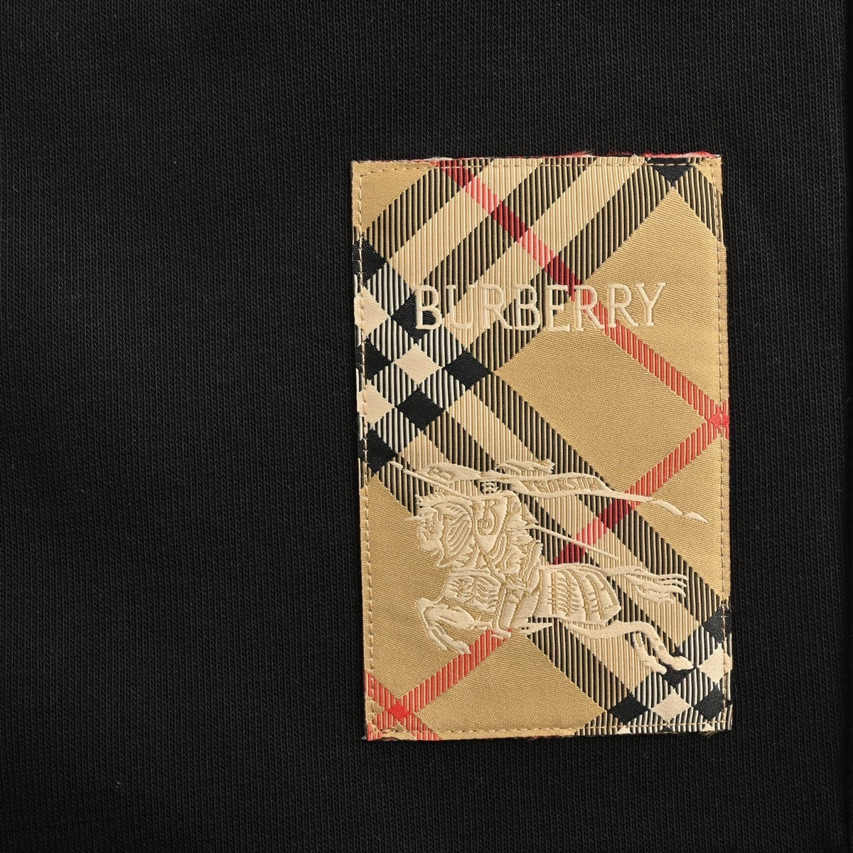 Black Cotton Side Patch Drawstring - Men's