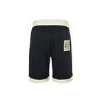 Black Jersey Contrast Trim Drawstring - Men's