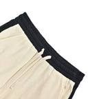 Black Jersey Contrast Trim Drawstring - Men's