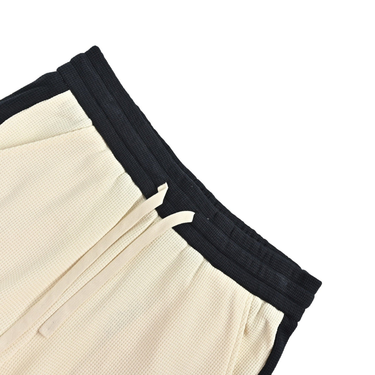 Black Jersey Contrast Trim Drawstring - Men's