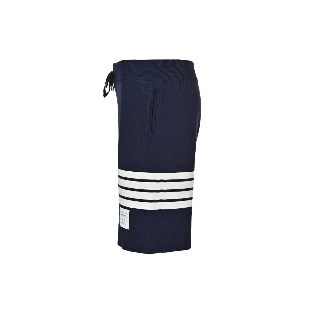 Black Jersey Bar Stripe Drawstring - Men's