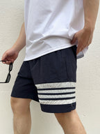 Navy Nylon Bar Stripe Athletic - Men's