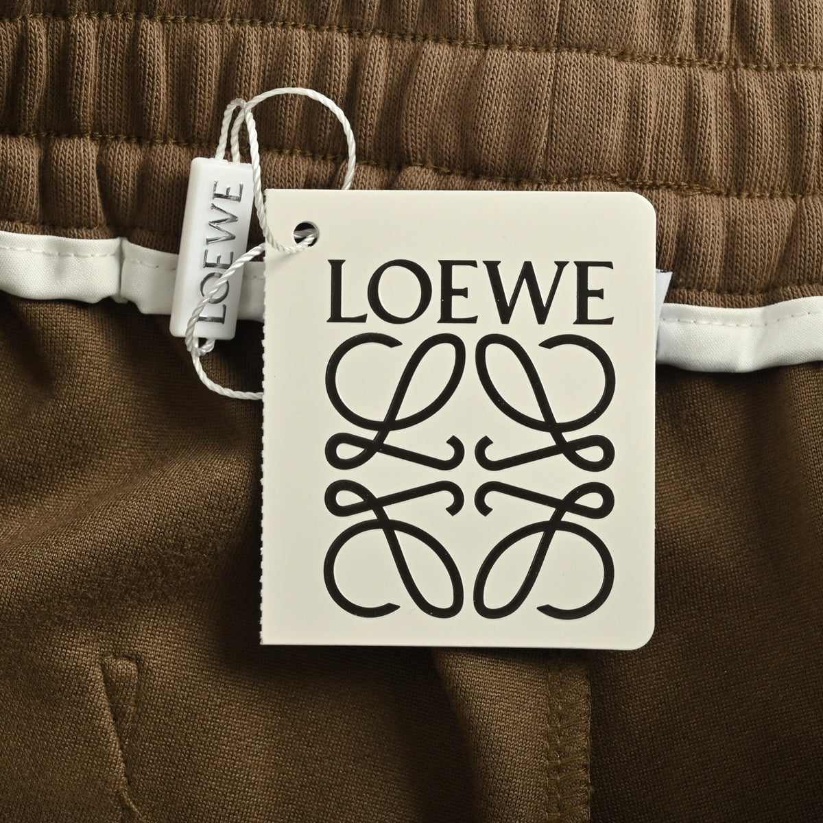Brown Jersey Motif Drawstring - Men's