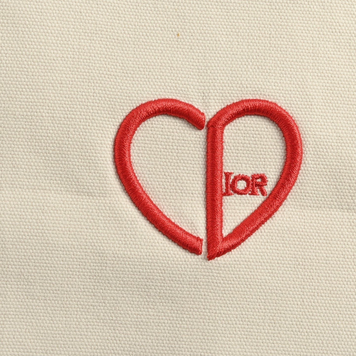 Cream Cotton Heart Motif Straight - Men's