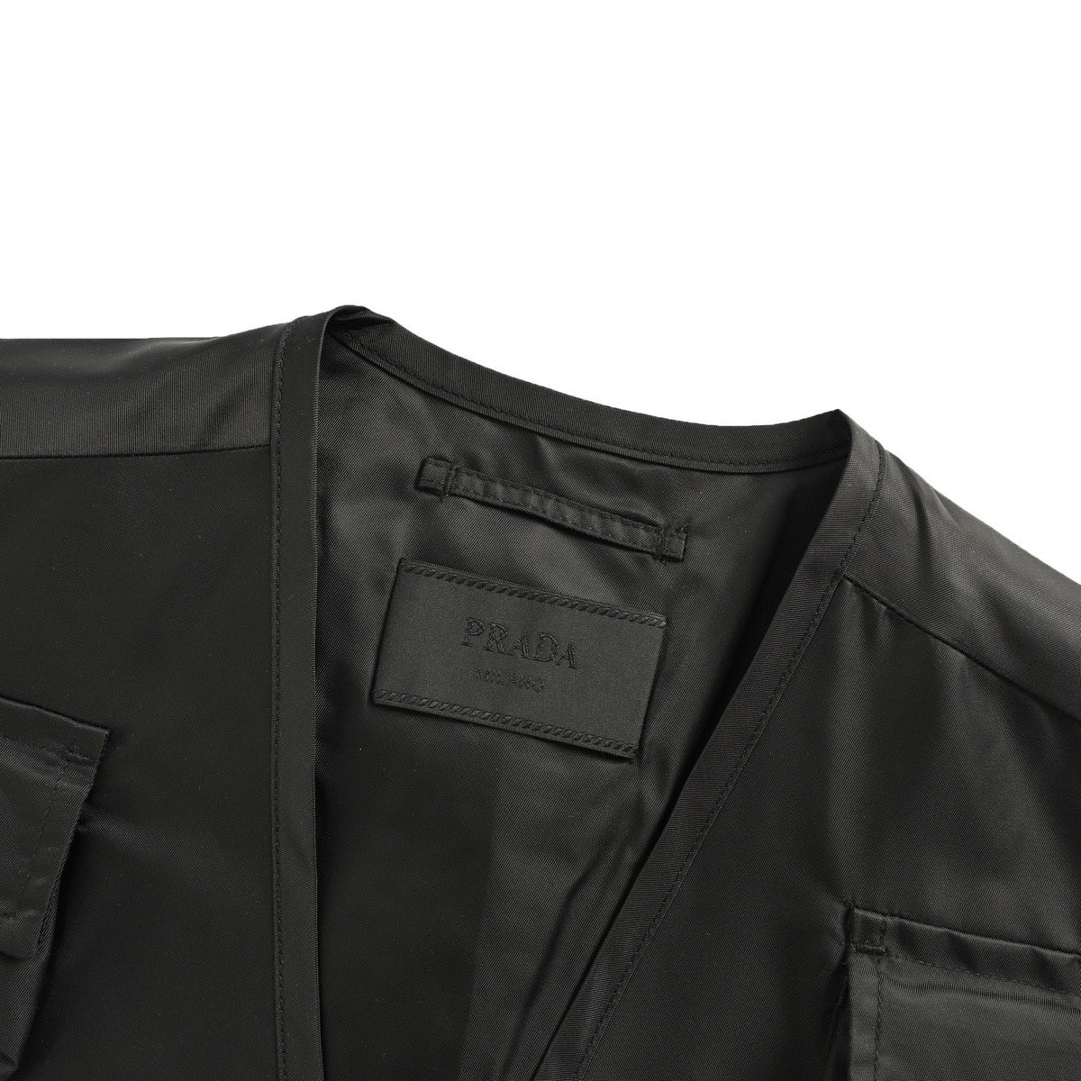 Black Nylon Multi-Pocket Utility Gilet - Men's