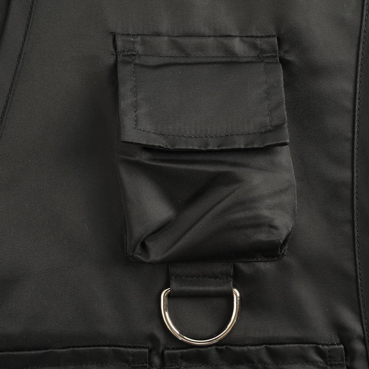 Black Nylon Multi-Pocket Utility Gilet - Men's