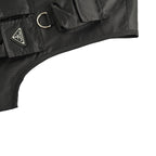 Black Nylon Multi-Pocket Utility Gilet - Men's
