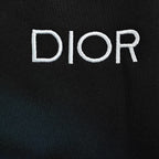 Black Cotton Print Drawstring - Men's