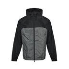 Black Nylon Colourblock Hooded - Men's