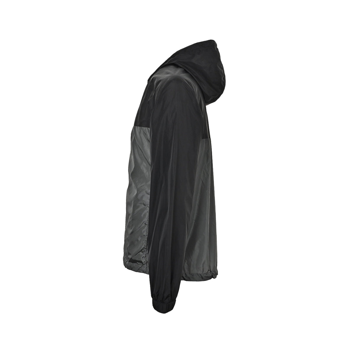 Black Nylon Colourblock Hooded - Men's