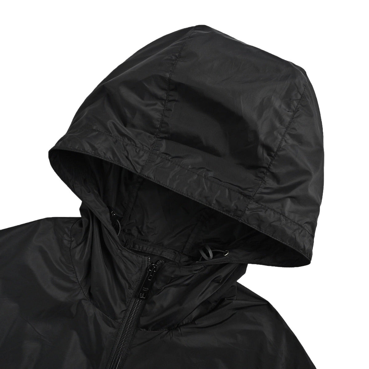 Black Nylon Colourblock Hooded - Men's