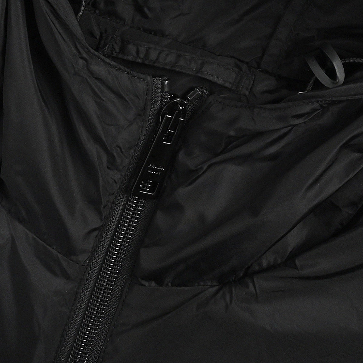 Black Nylon Colourblock Hooded - Men's
