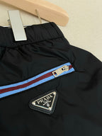 Black Nylon Plain Drawstring - Men's