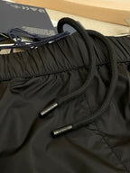 Black Nylon Plain Drawstring - Men's