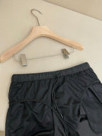 Black Nylon Plain Drawstring - Men's