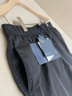 Black Nylon Plain Drawstring - Men's