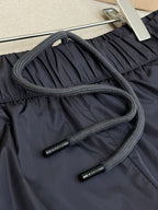 Black Nylon Plain Drawstring - Men's