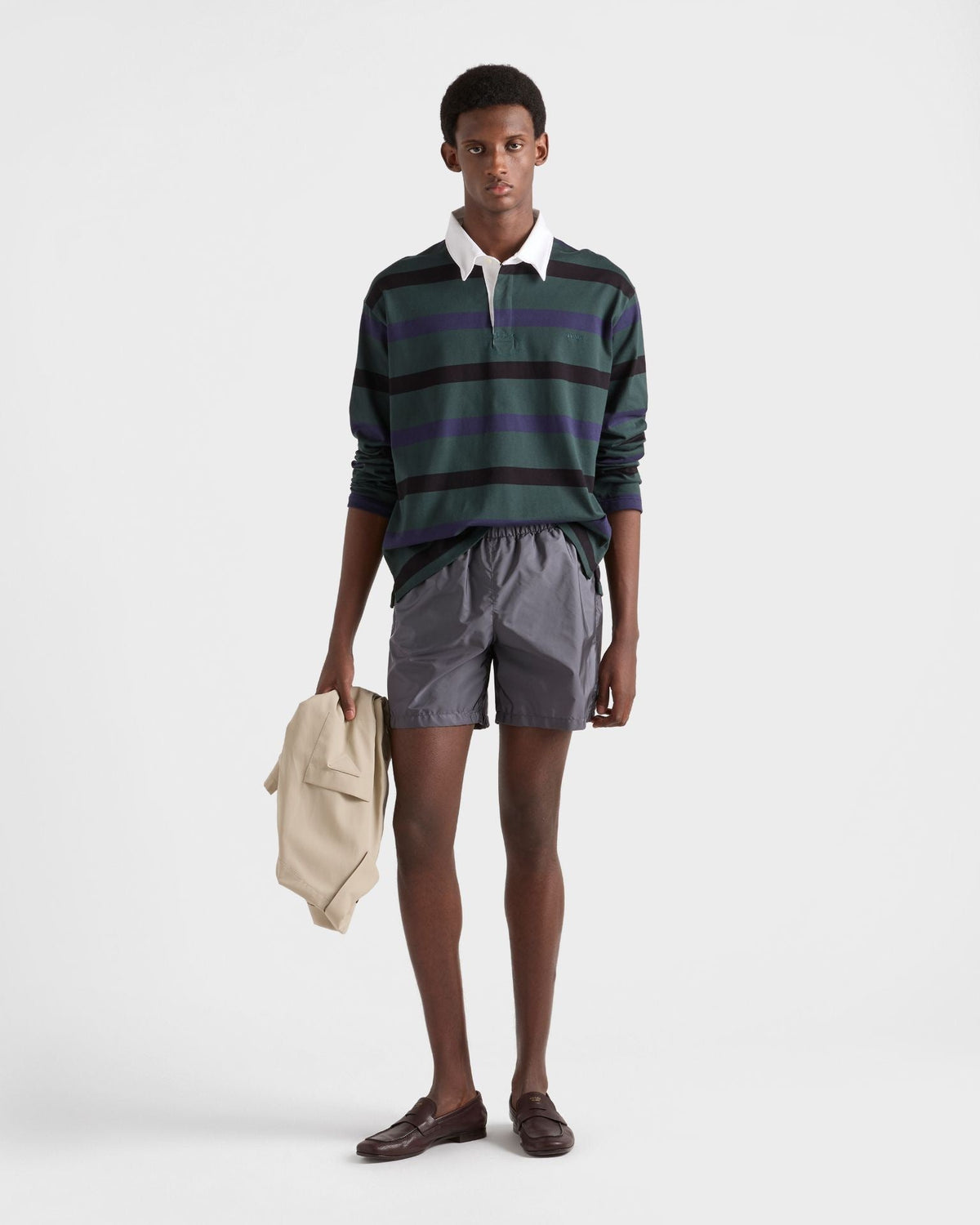 Black Nylon Plain Drawstring - Men's