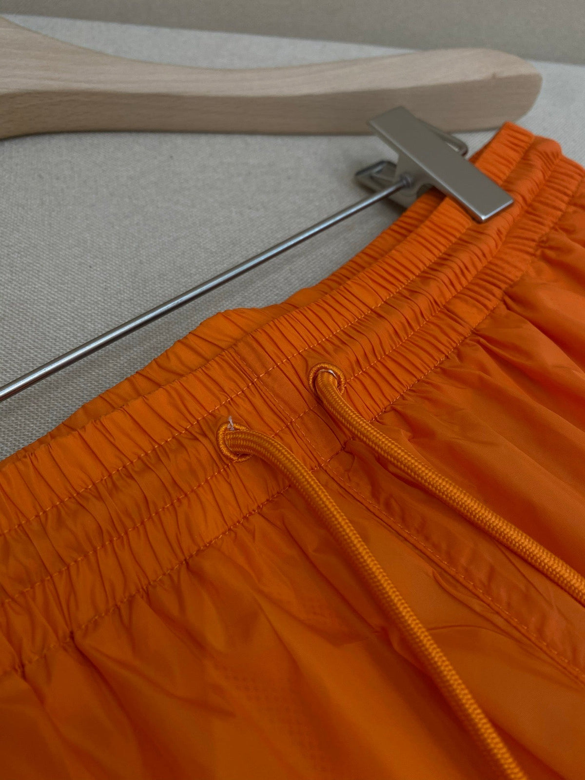 Orange Nylon Contrast Tie Swim - Men's