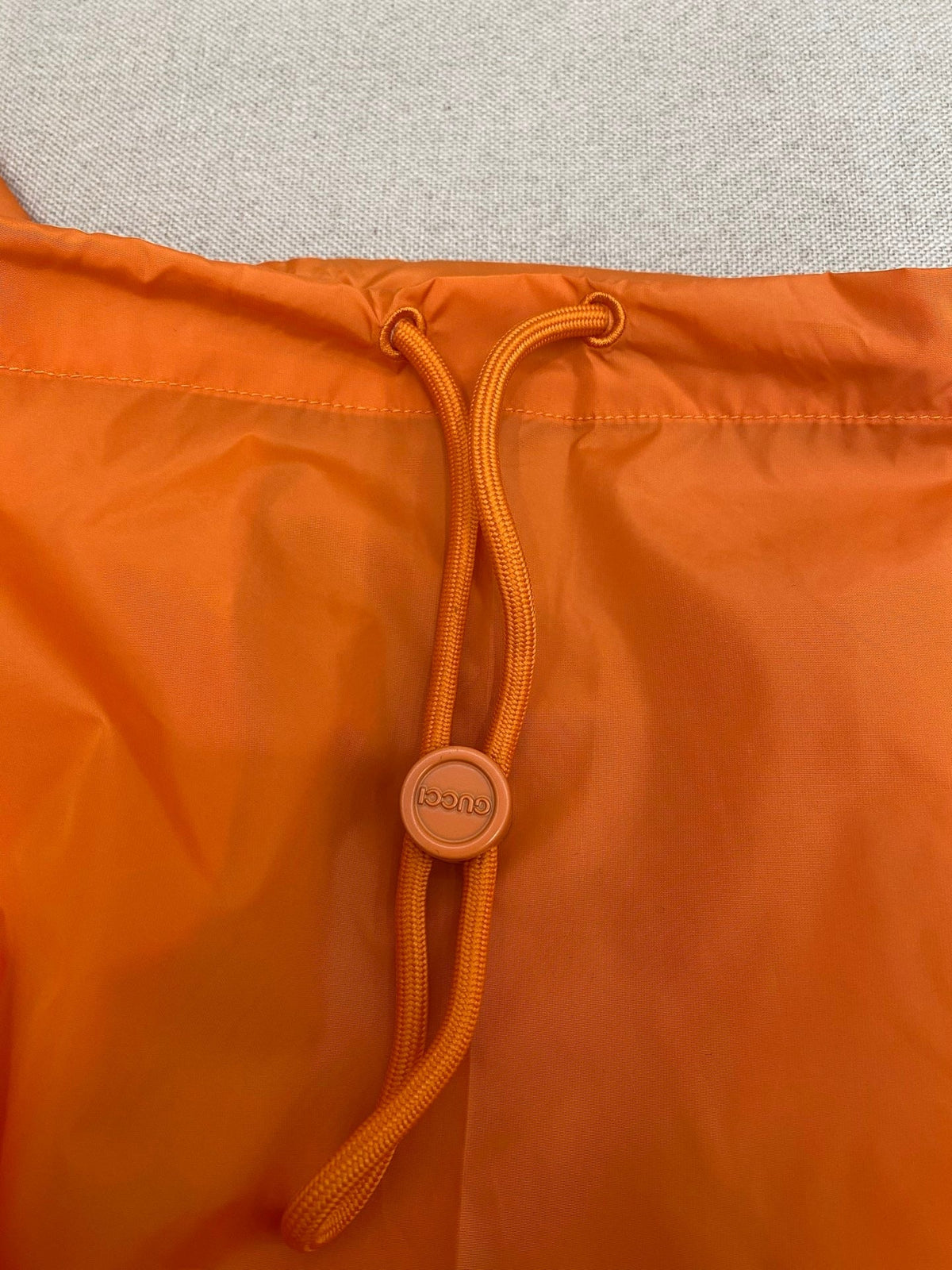 Orange Nylon Contrast Tie Swim - Men's