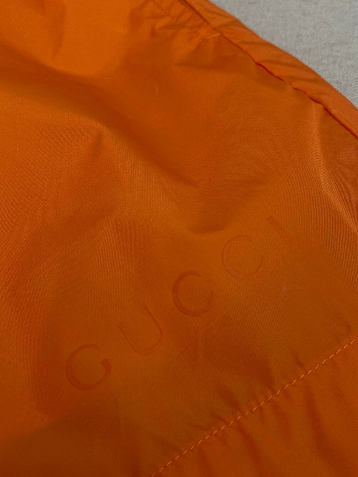 Orange Nylon Contrast Tie Swim - Men's