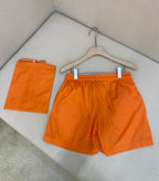 Orange Nylon Contrast Tie Swim - Men's
