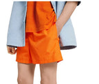 Orange Nylon Contrast Tie Swim - Men's