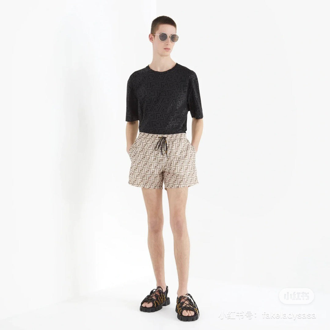 White Nylon Monogram Swim - Men's