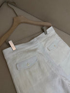 Cream Linen Plain Tailored - Men's