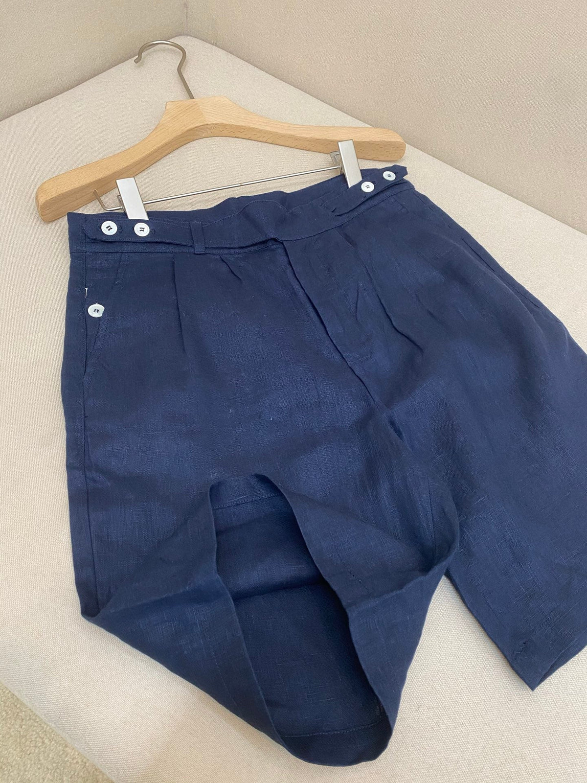 Cream Linen Plain Tailored - Men's