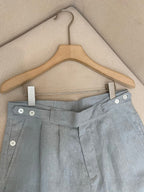 Cream Linen Plain Tailored - Men's