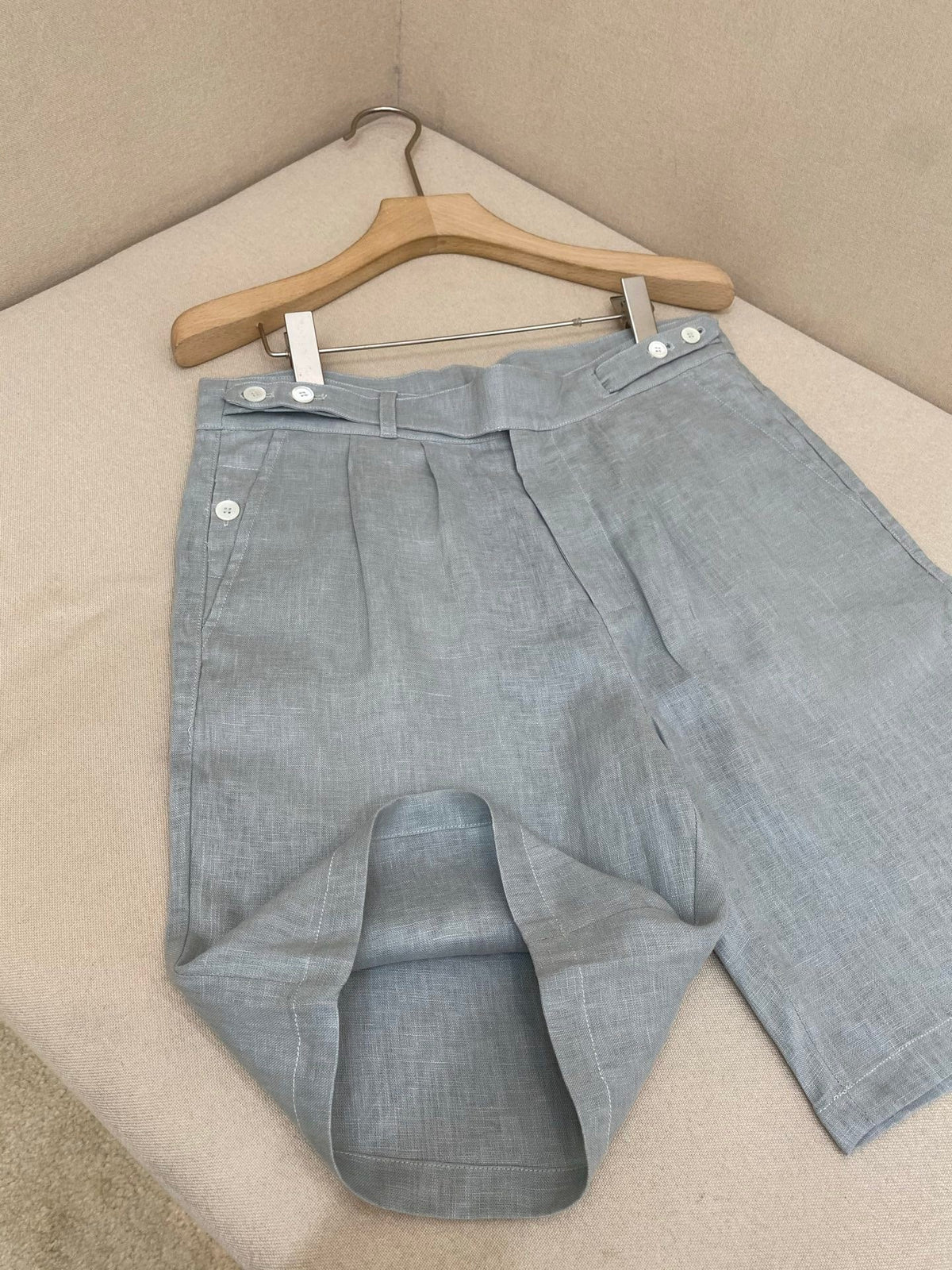 Cream Linen Plain Tailored - Men's