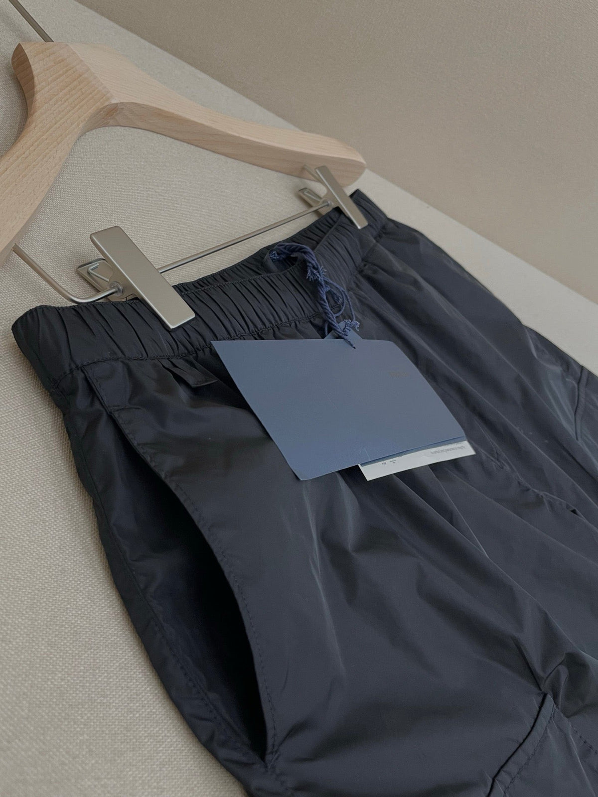 Navy Nylon Plain Cargo - Men's