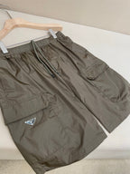 Navy Nylon Plain Cargo - Men's