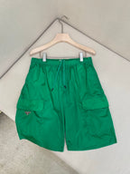 Navy Nylon Plain Cargo - Men's
