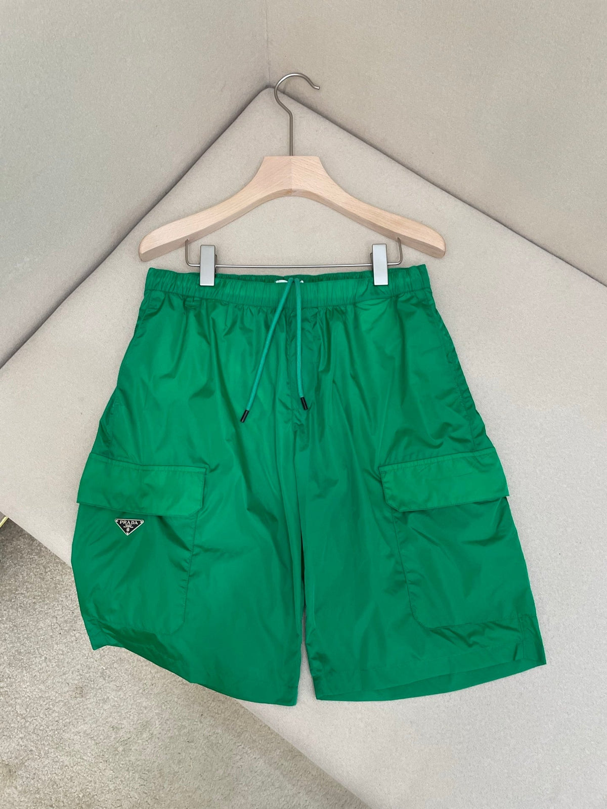 Navy Nylon Plain Cargo - Men's