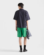 Navy Nylon Plain Cargo - Men's