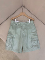 White Cotton Tailored Cargo - Men's