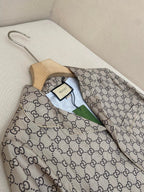Beige Cotton Monogram Long-Sleeve - Men's