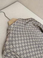 Beige Cotton Monogram Long-Sleeve - Men's